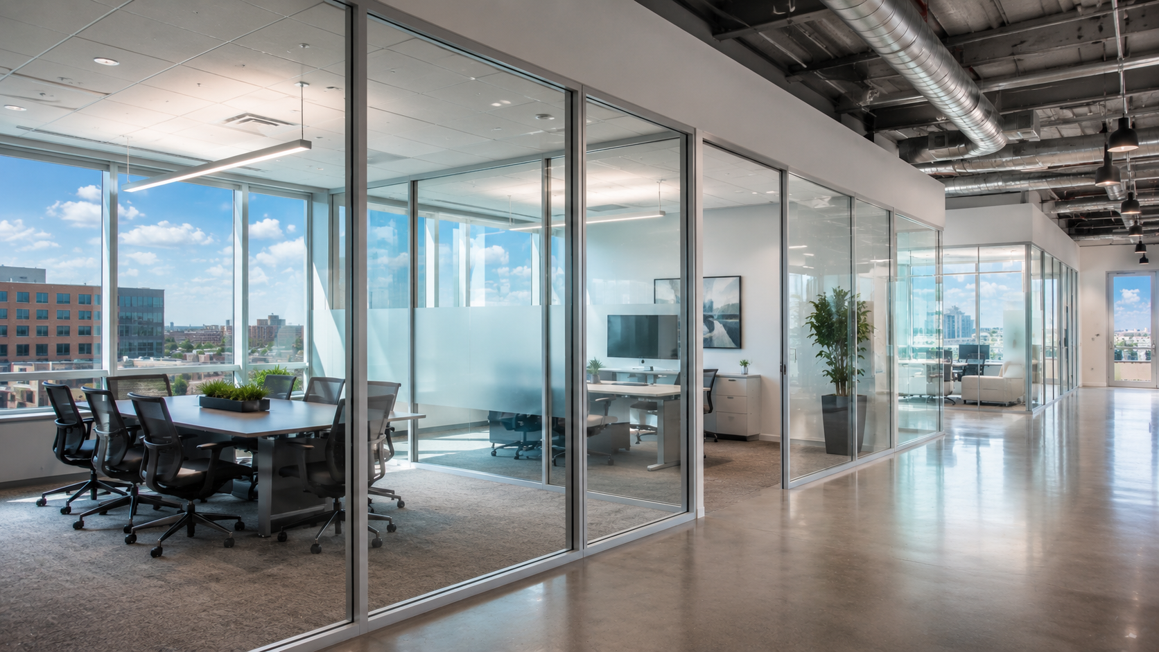 Office glass partitions Dallas TX